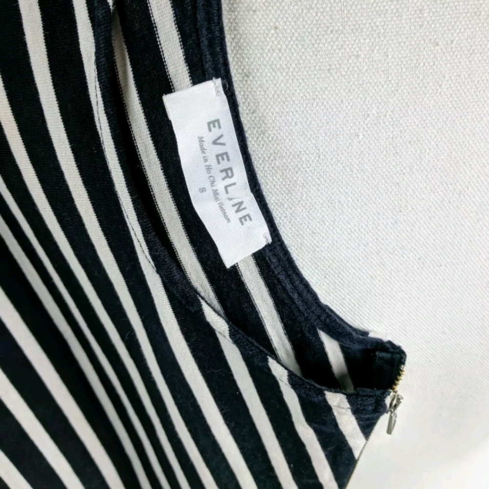 EVERLANE Breton Cotton Zipper Shoulder Mini Dress - Picture 8 of 8
